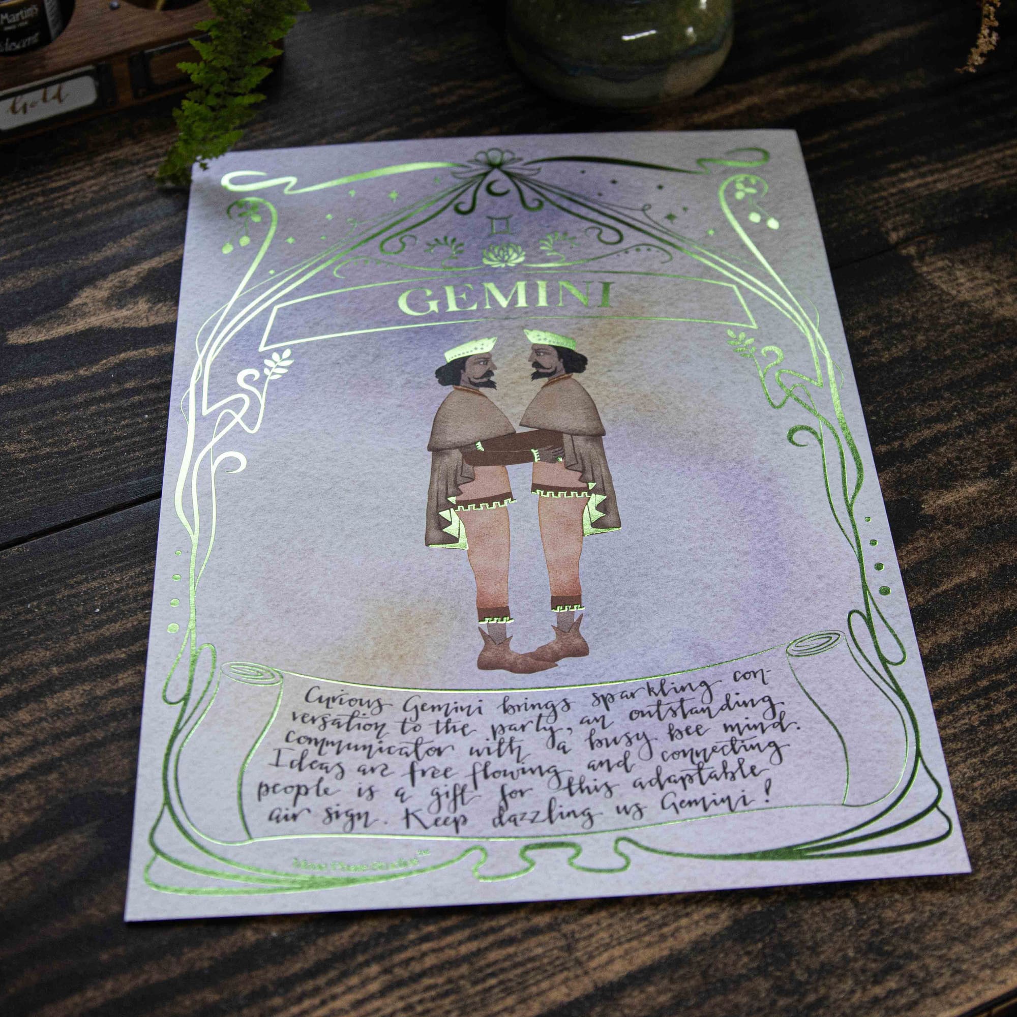 Gemini Zodiac Print | Air Sign Star Sign Art