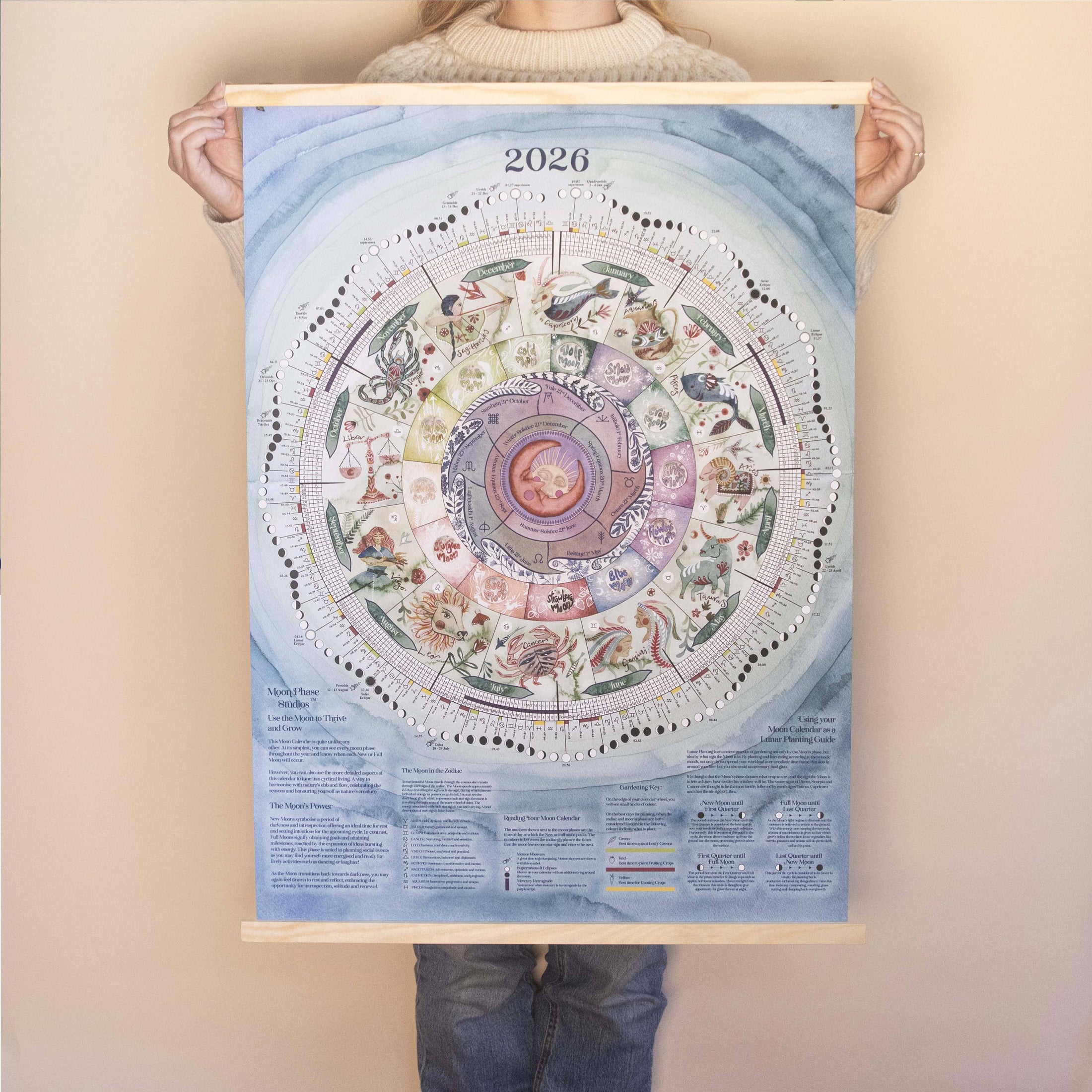 2026 | Large Moon Calendar