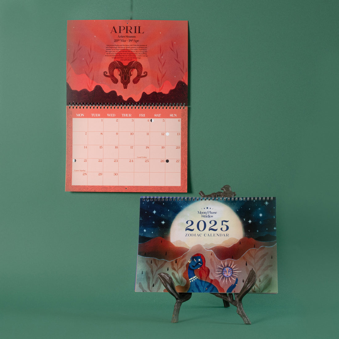 Zodiac Flip Calendar 2025 Moon Phase Studio Zodiac Calendar April 2025