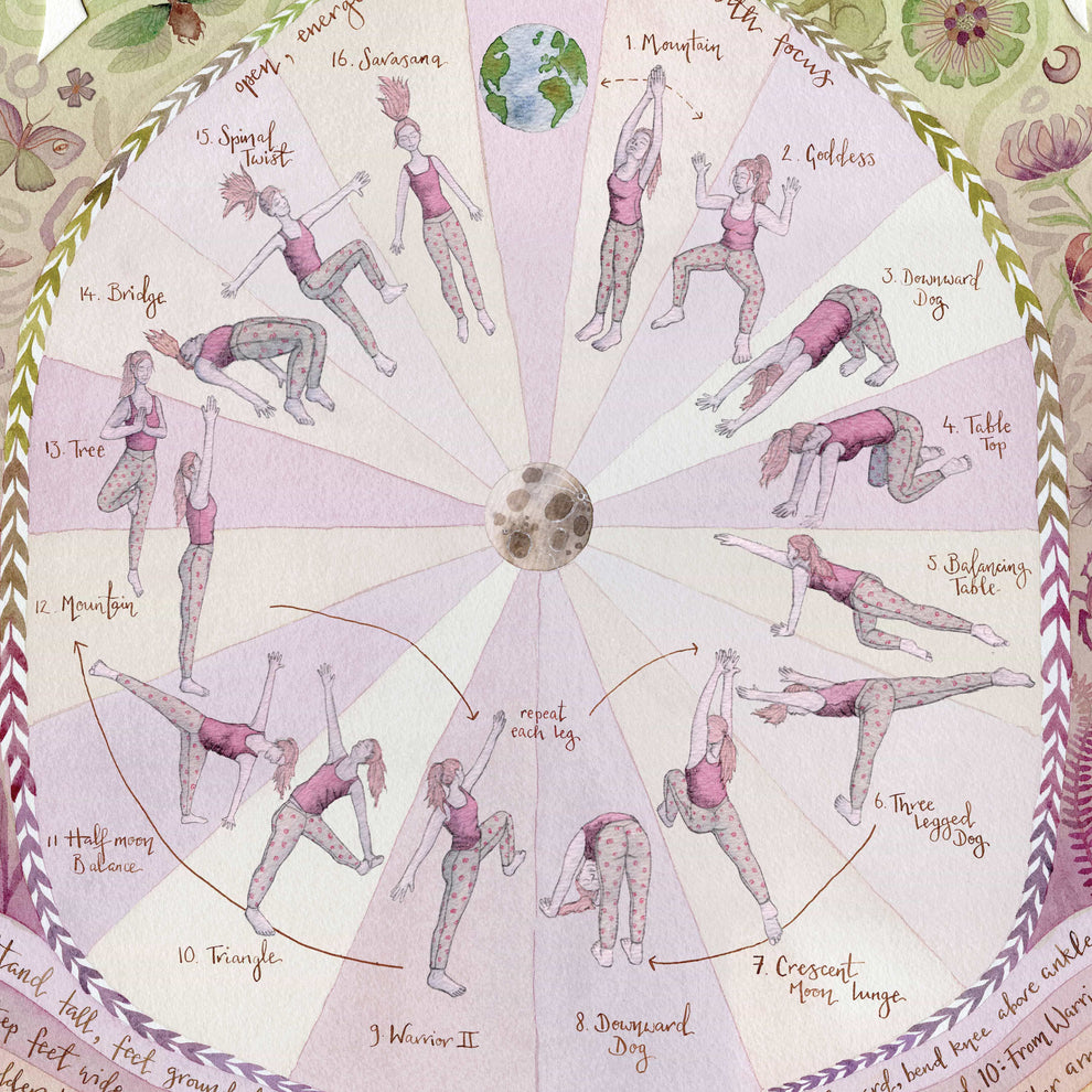 Yoga Print | New Moon and Full Moon – Moon Phase Studios