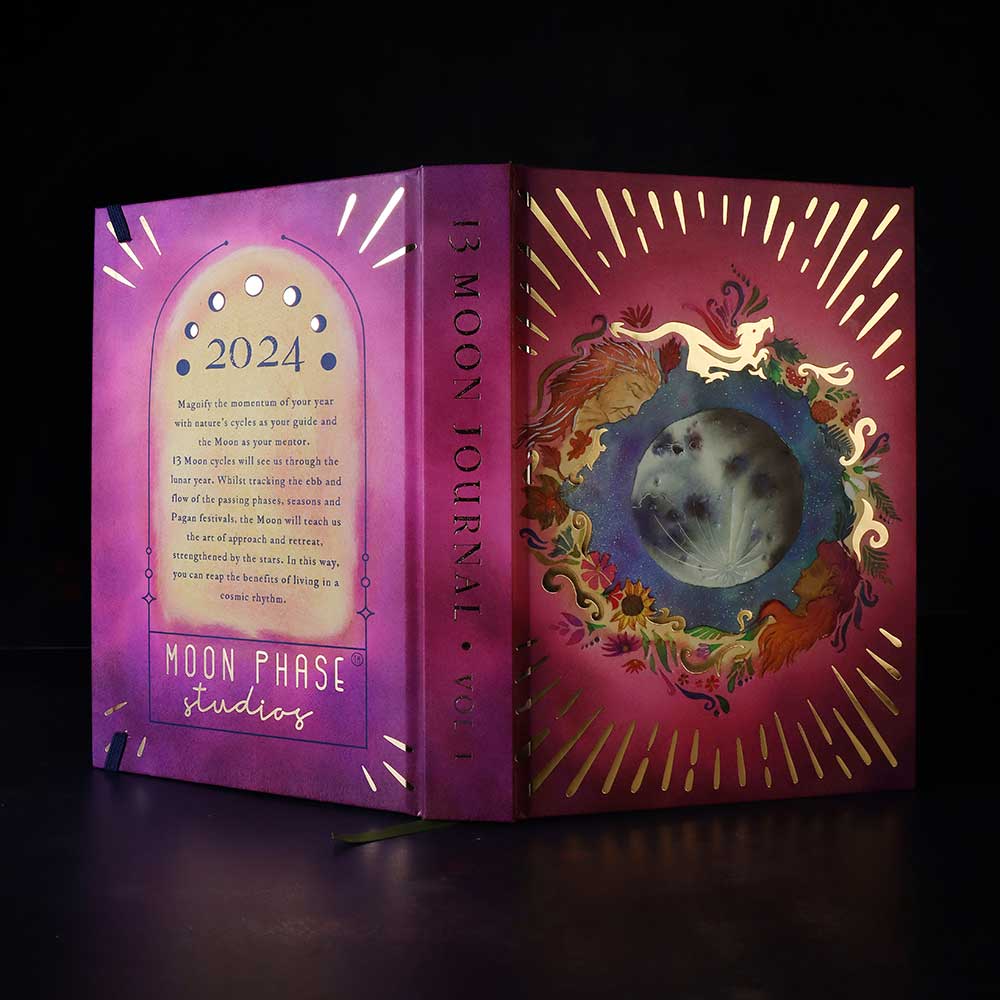 13 moon journal 2024 full cover front and back